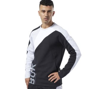 Reebok One Series Training Colorblock Sweatshirt Herren - Schwarz - DE 173-EBU